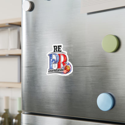 Puerto Rico Fire Basketball REPresentando Waterproof Kiss-Cut Vinyl Decal