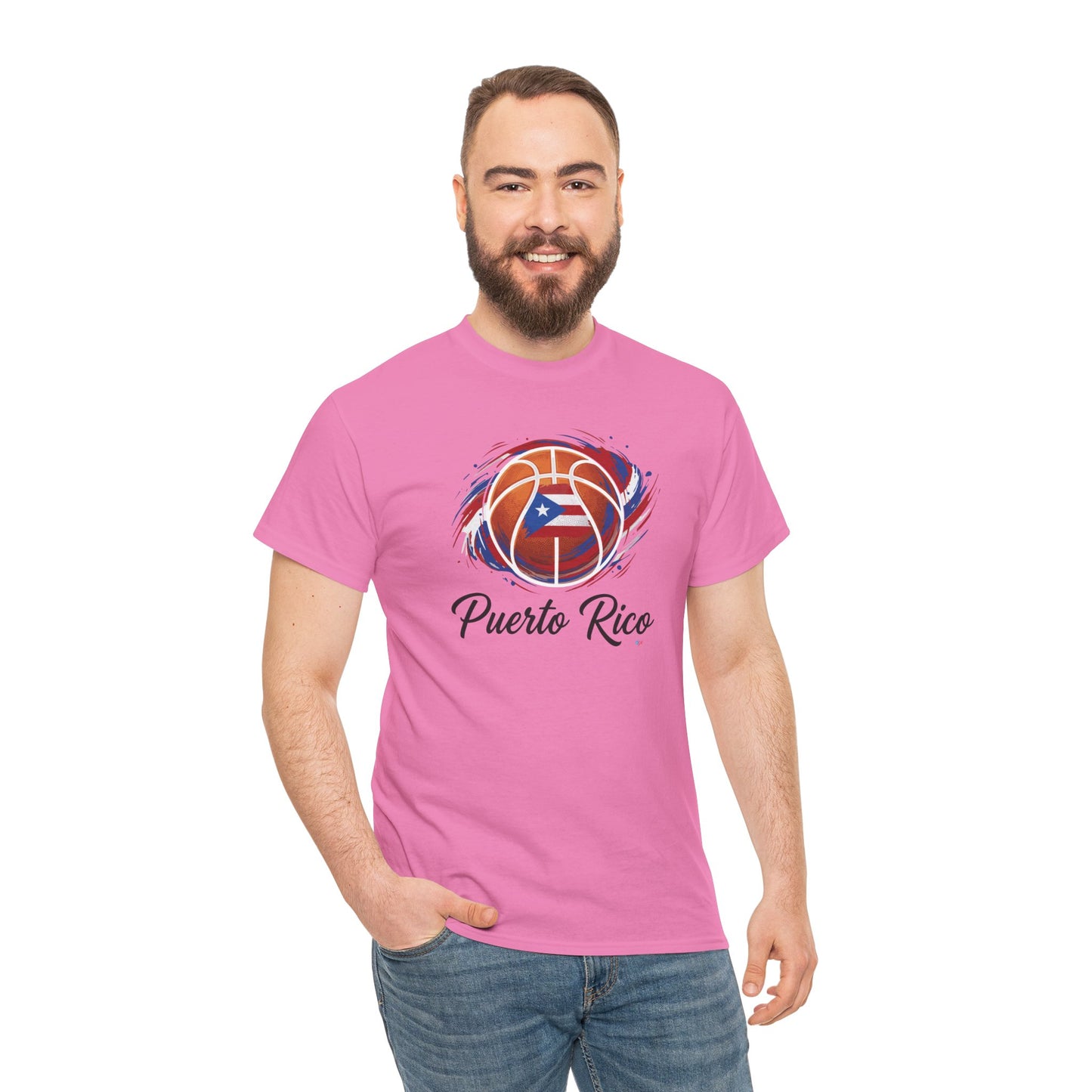 Puerto Rico Basketball Flag | Unisex Heavy Cotton T-Shirt