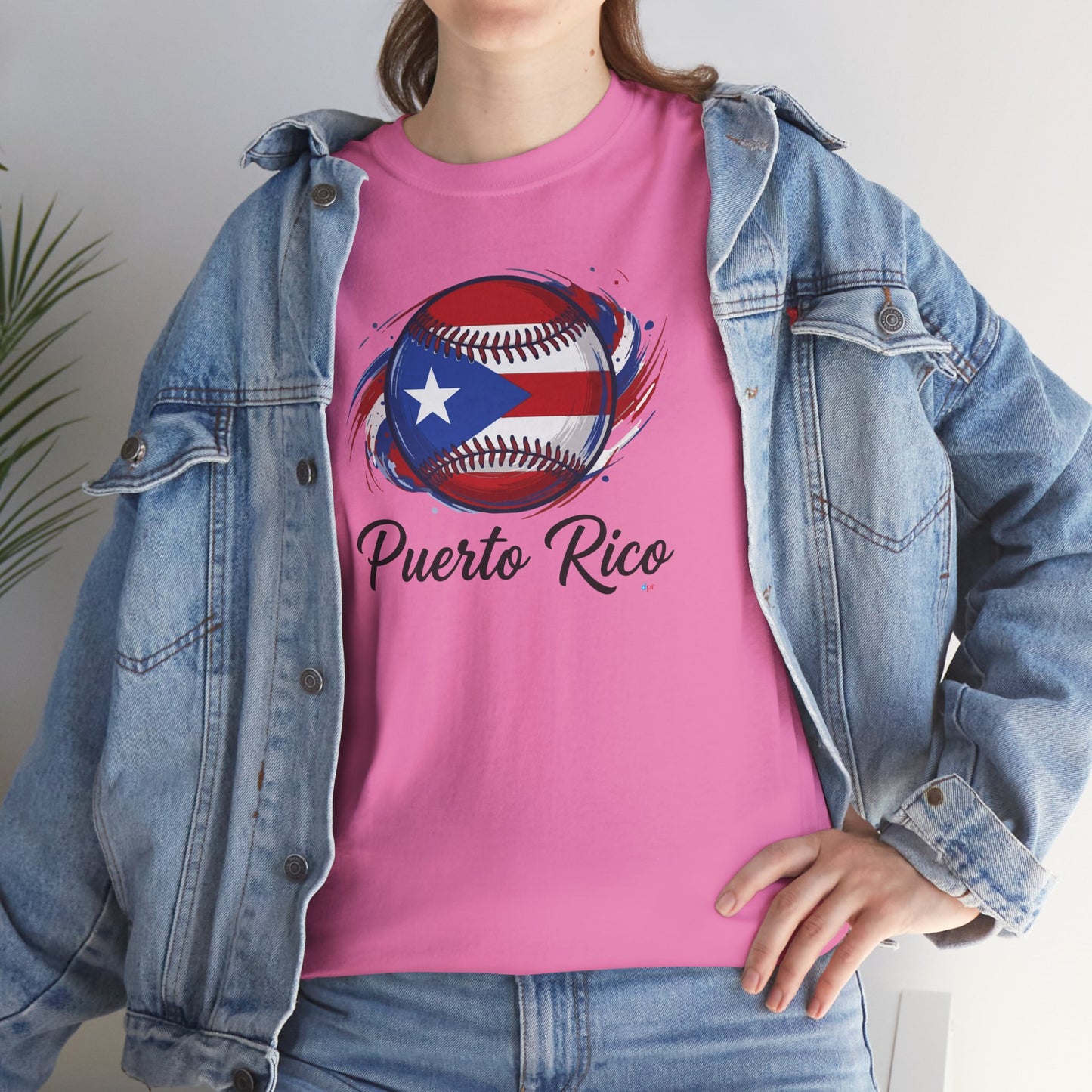 Puerto Rico Baseball Flag | Unisex Heavy Cotton T-Shirt