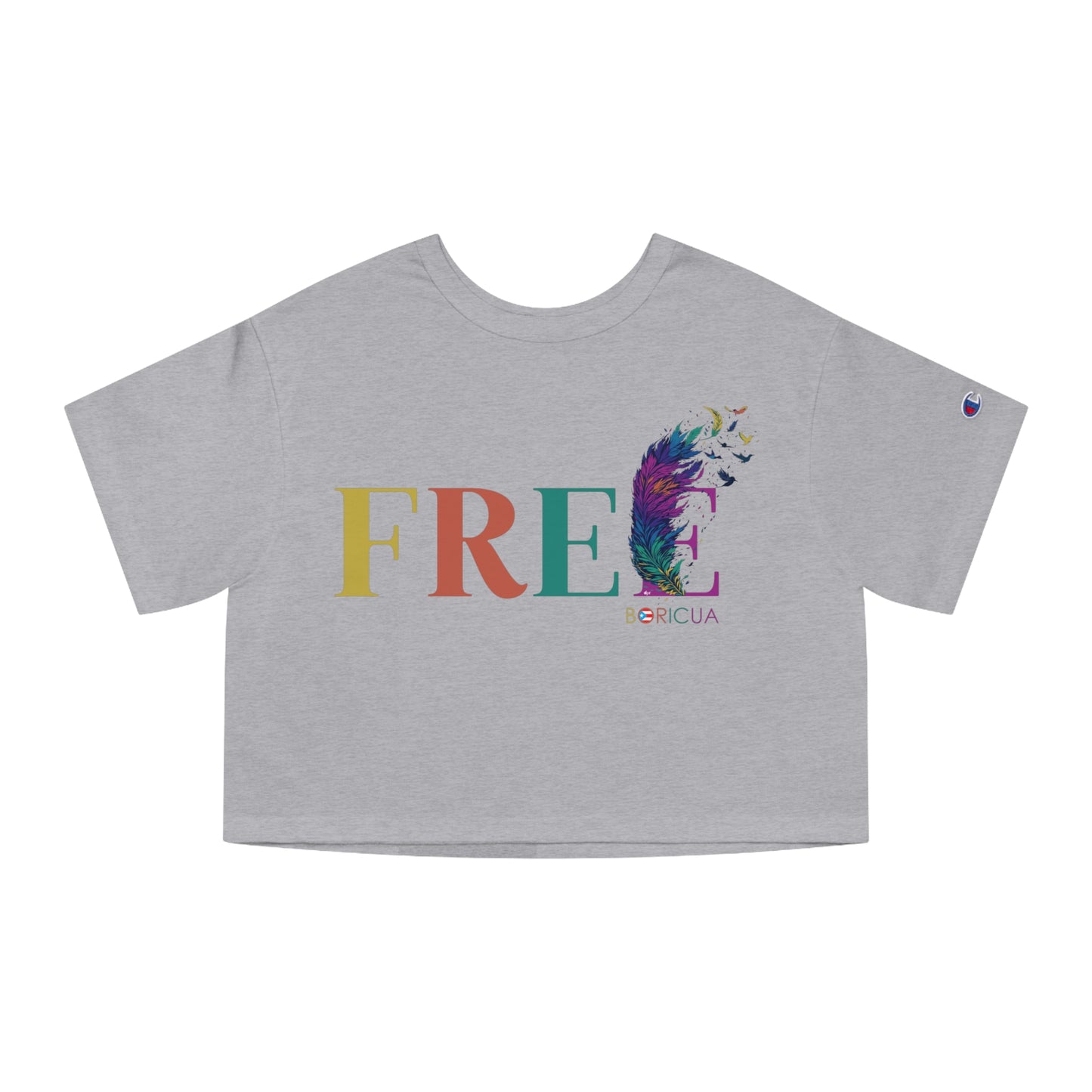 Free BORICUA Flowy Cropped Tee