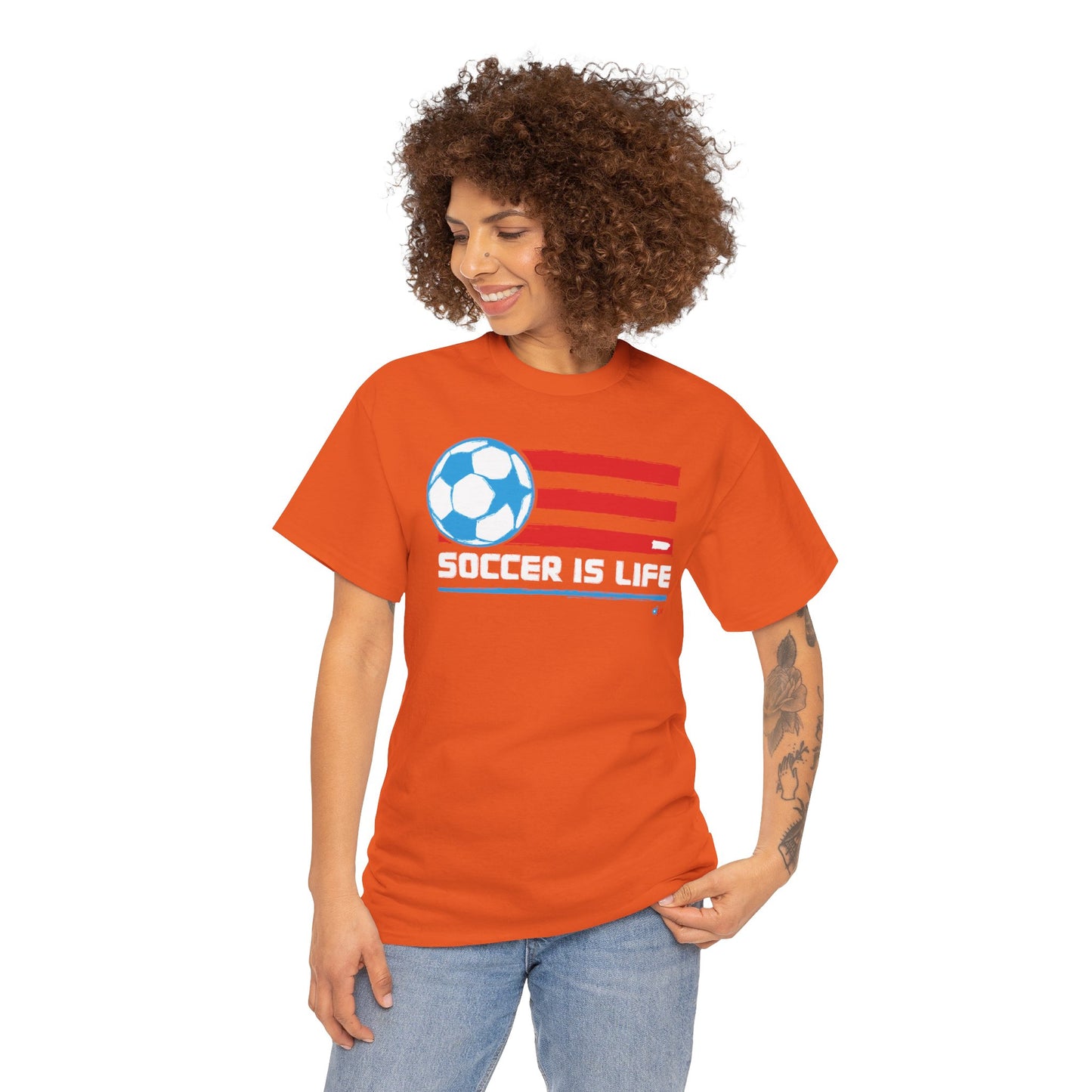 Soccer is Life Colors Unisex Heavy Cotton Tee