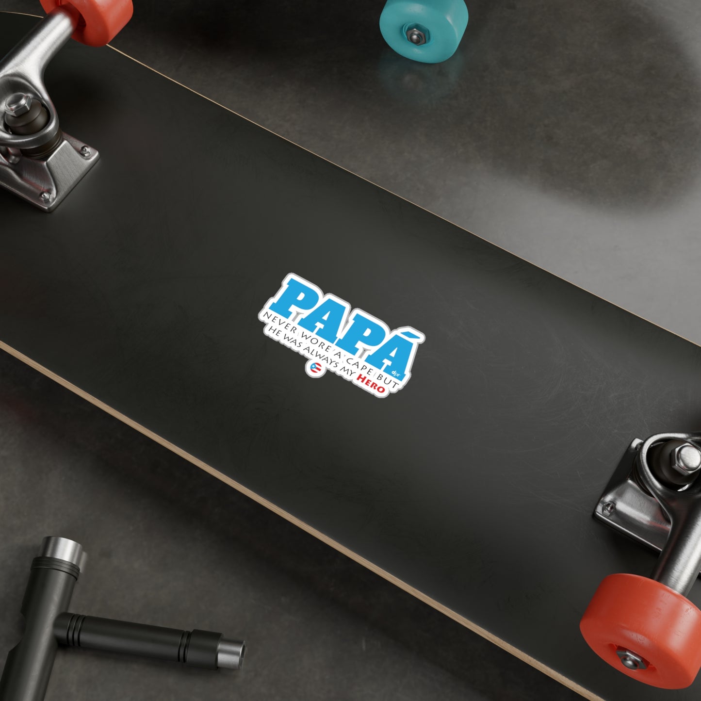 Papá My Hero Blue Kiss-Cut Vinyl Decals