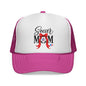 Soccer Mom Boricua Red Bow Puerto Rican Flag Trucker Caps FREE SHIPPING
