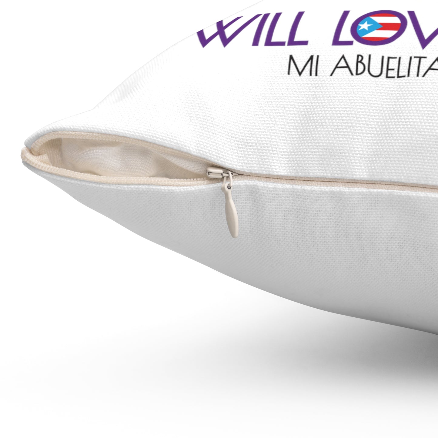 I Will Love You Forever Abuelita Boricua Spun Polyester Square Pillow