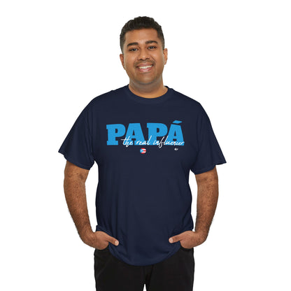 Papá The Real Influencer Blue Heavy Cotton Tee