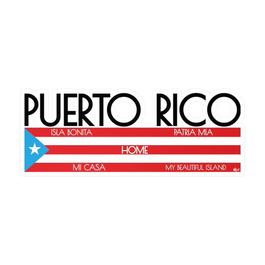 Puerto Rico HOME Waterproof Kiss-Cut Vinyl Decals