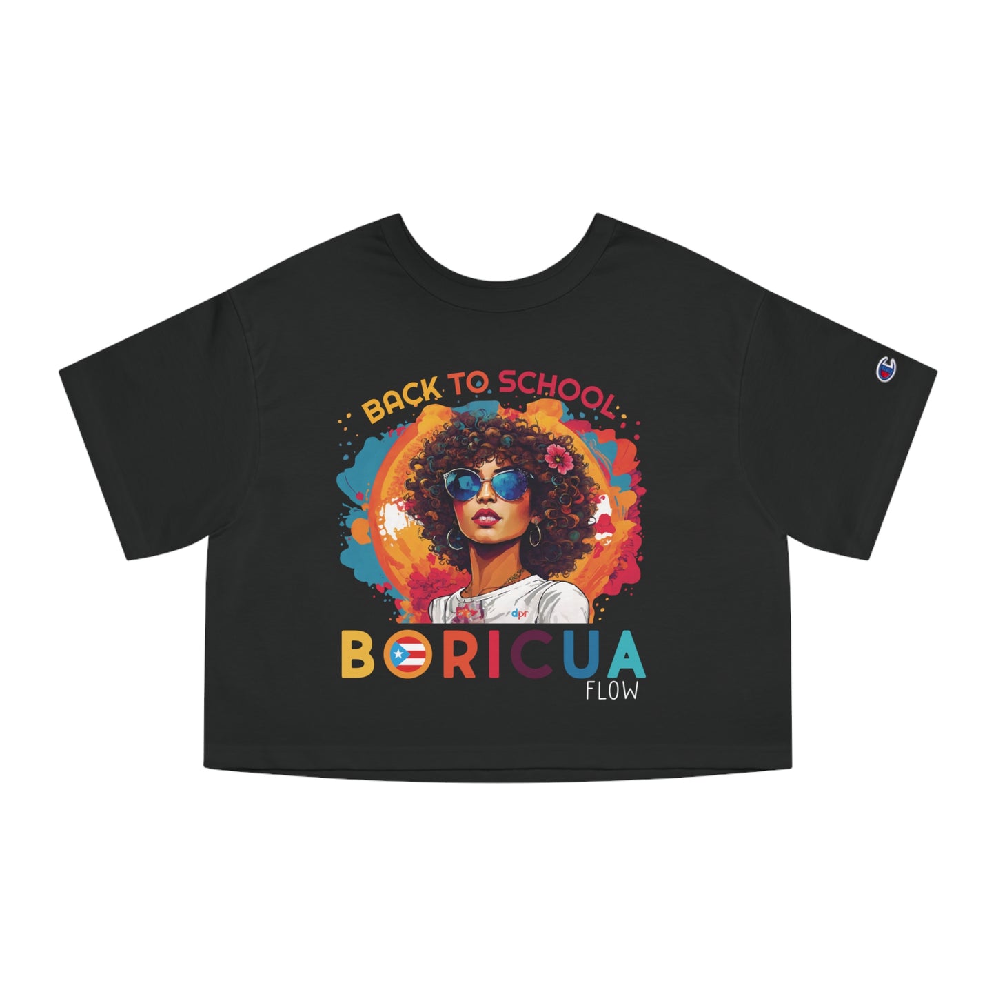 Back To School Boricua Girl Flow T Shirt Flowy Cropped Tee