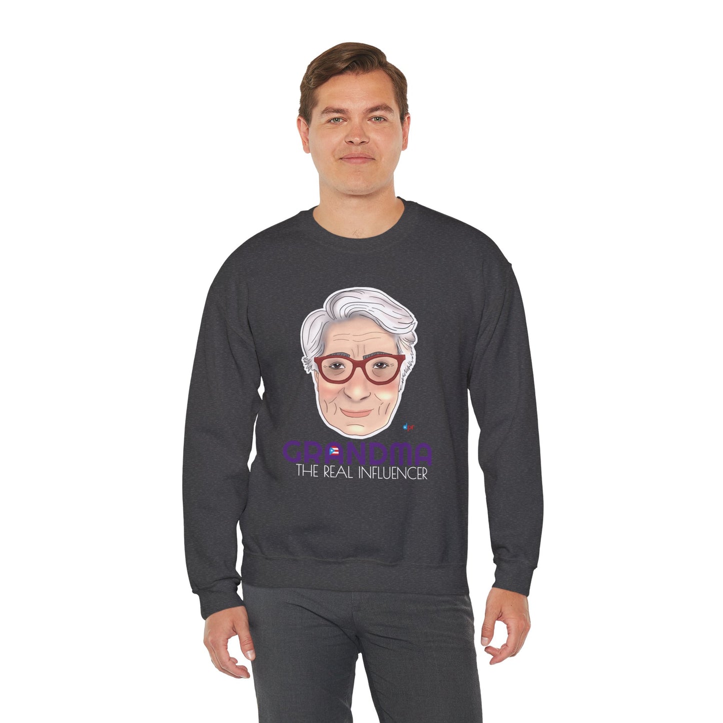Grandma The real Influencer Heavy Blend™ Crewneck Sweatshirt