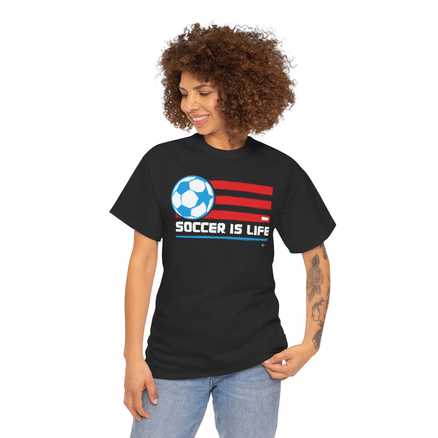 Soccer is Life Colors Unisex Heavy Cotton Tee