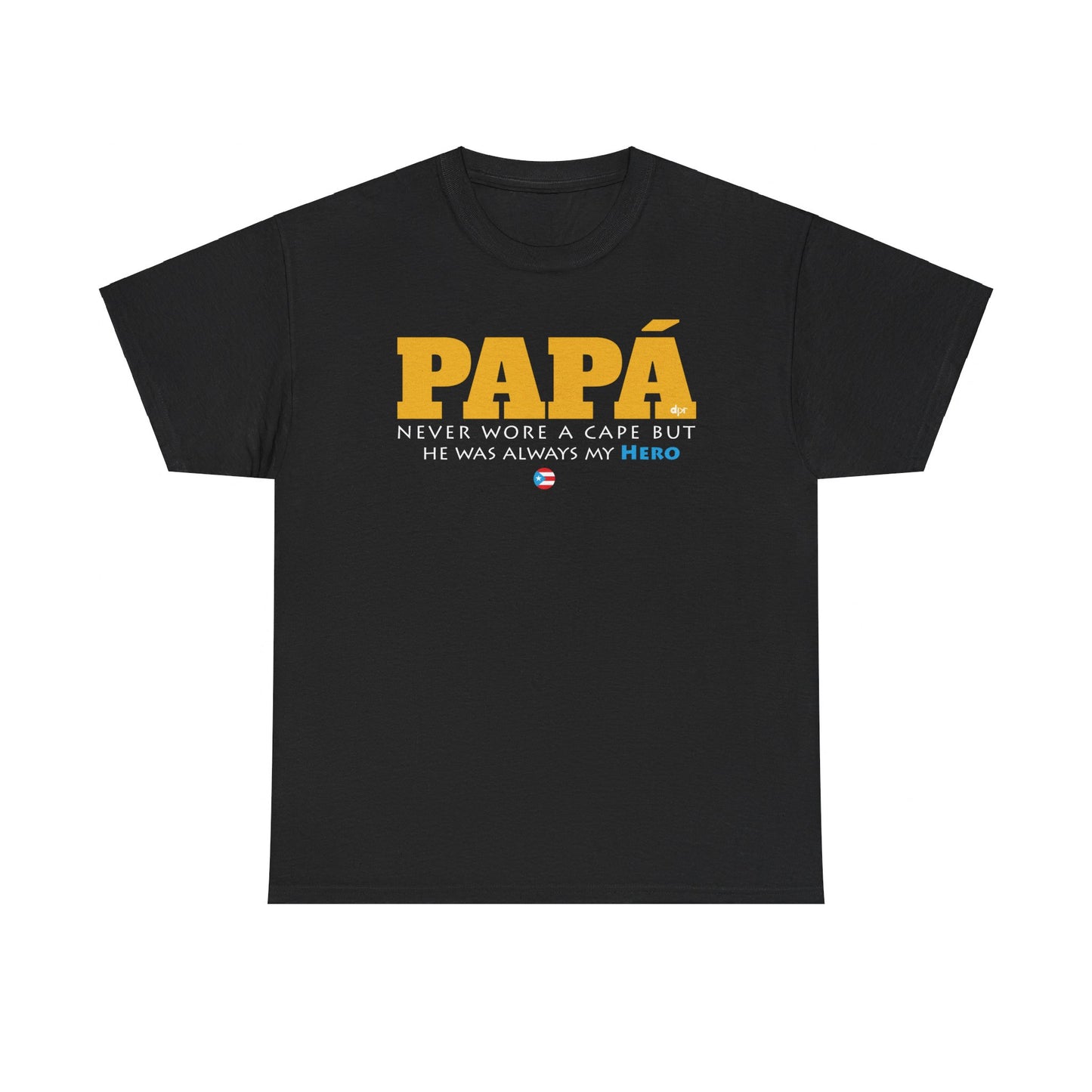 Papá My Hero Yellow Heavy Cotton Tee