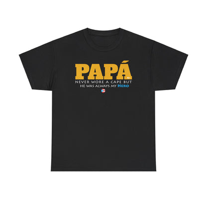Papá My Hero Yellow Heavy Cotton Tee