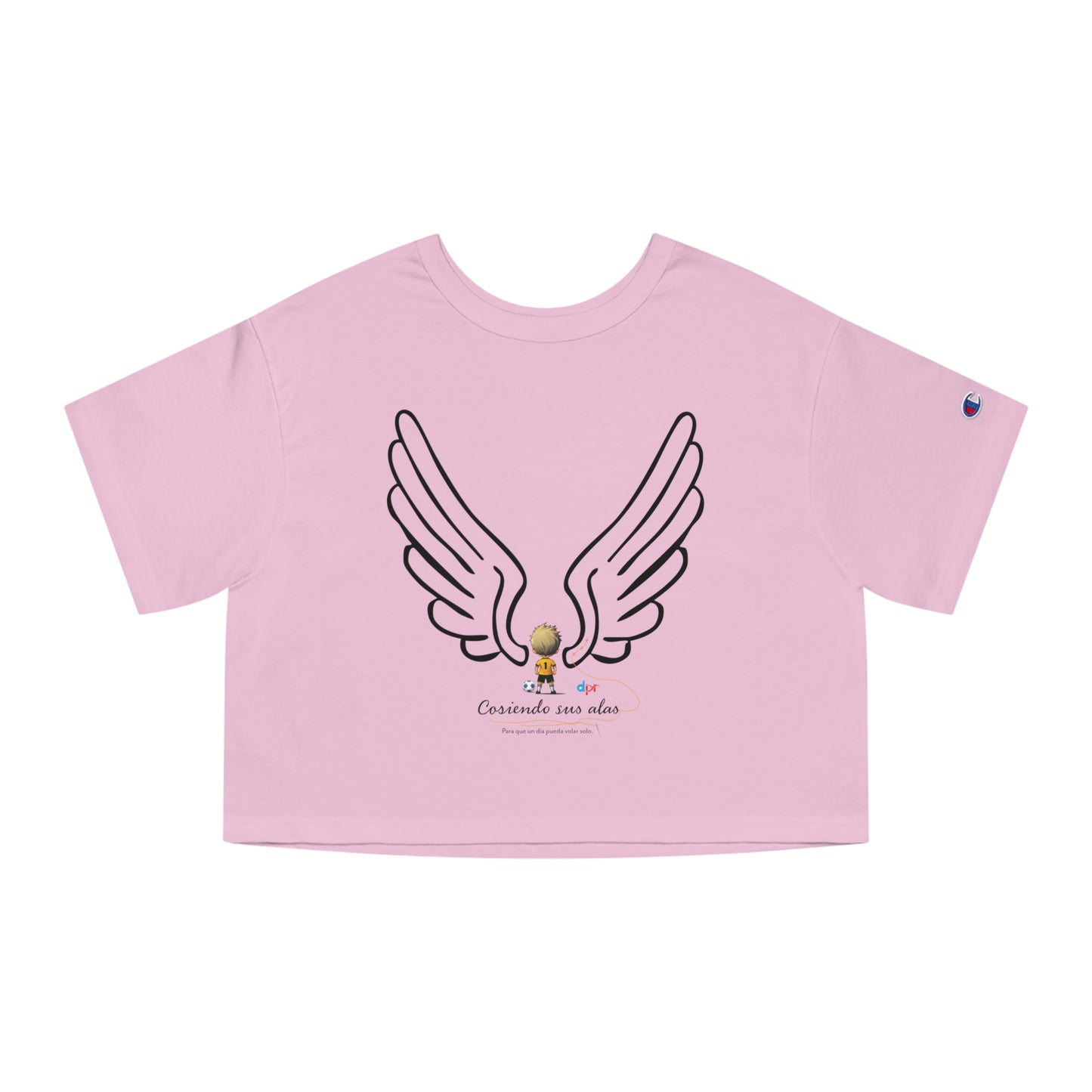 Cosiendo sus alas Soccer Player Flowy Cropped Tee