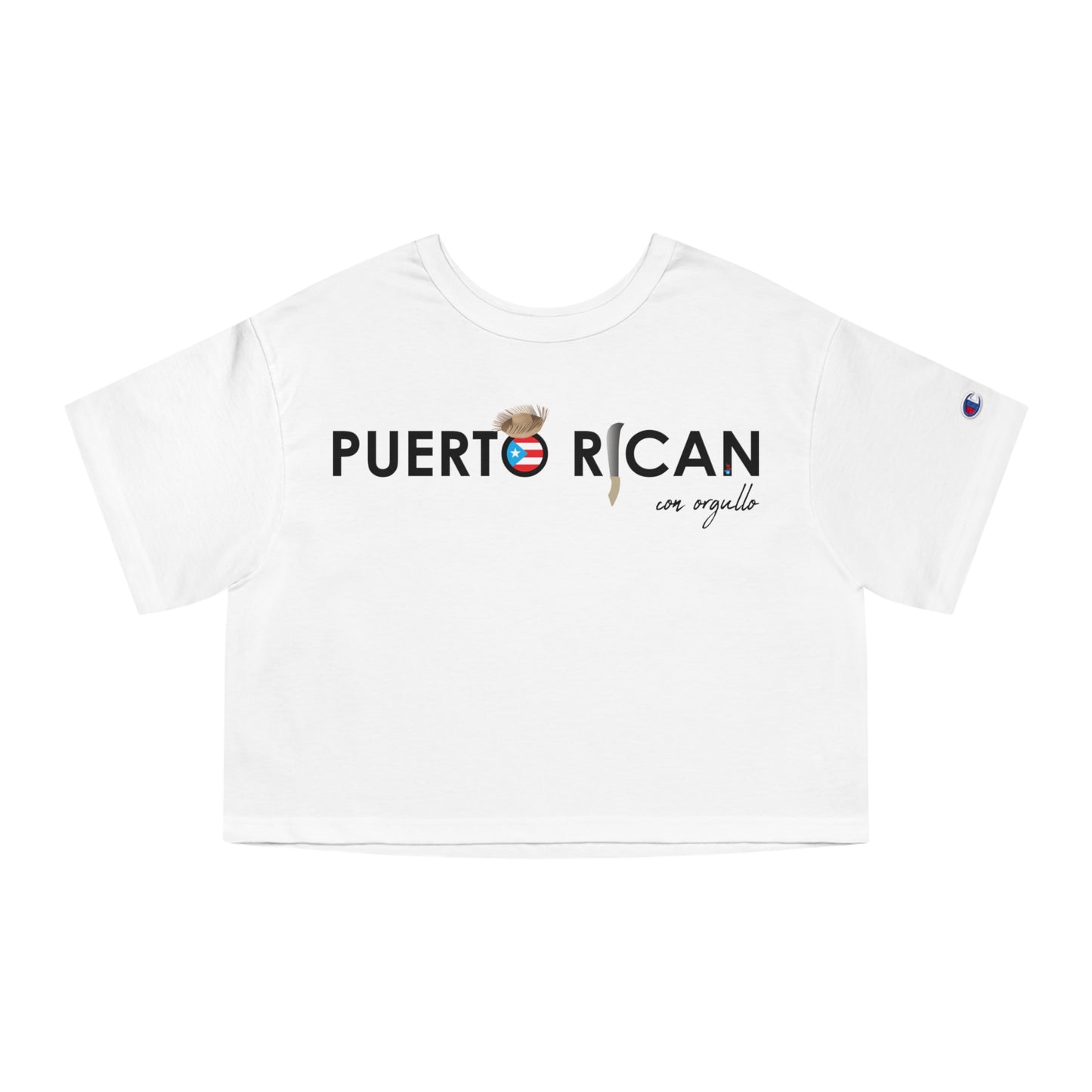 Puerto Rican con orgullo Flowy Cropped Tee