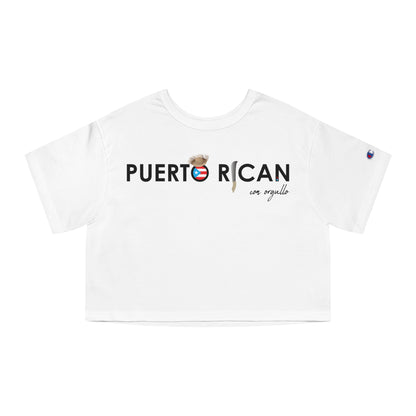 Puerto Rican con orgullo Flowy Cropped Tee