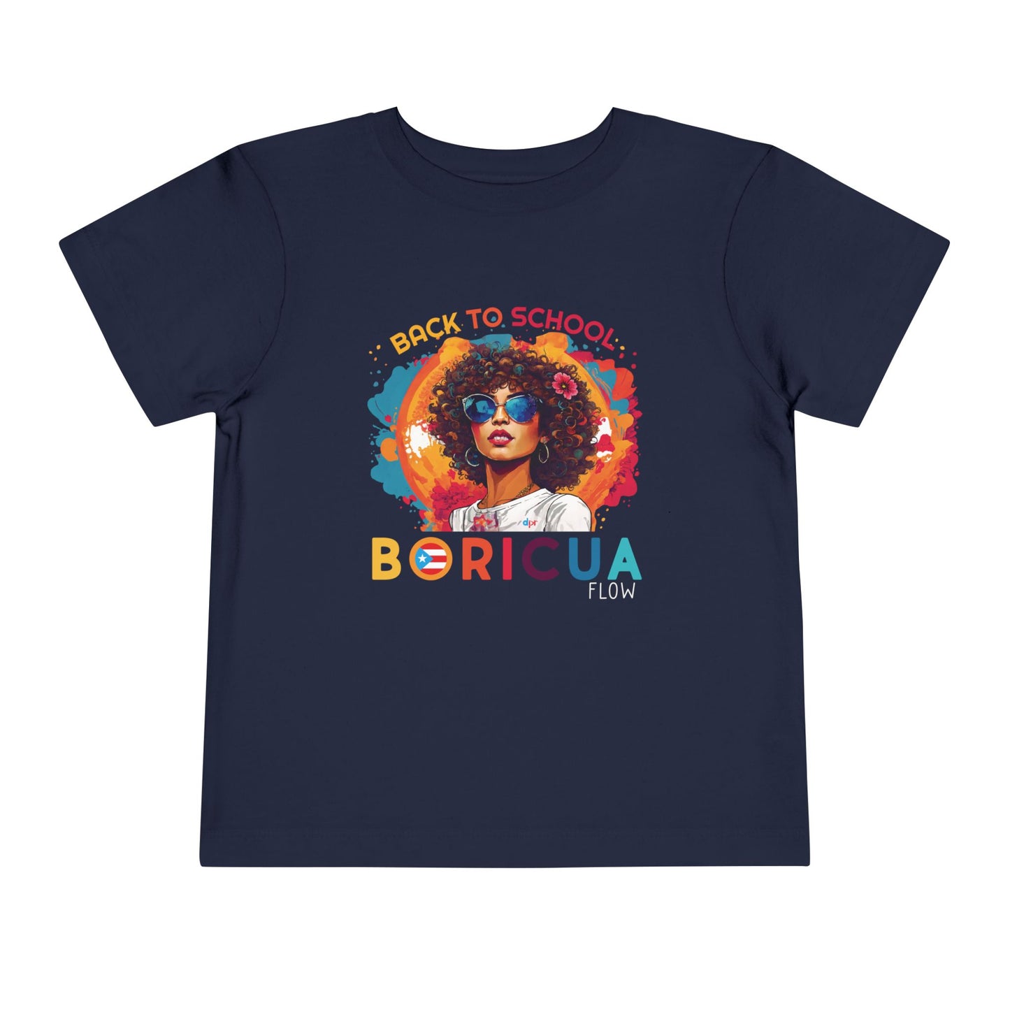 Back to School Boricua Girl Flow Toddler Short Sleeve Tee