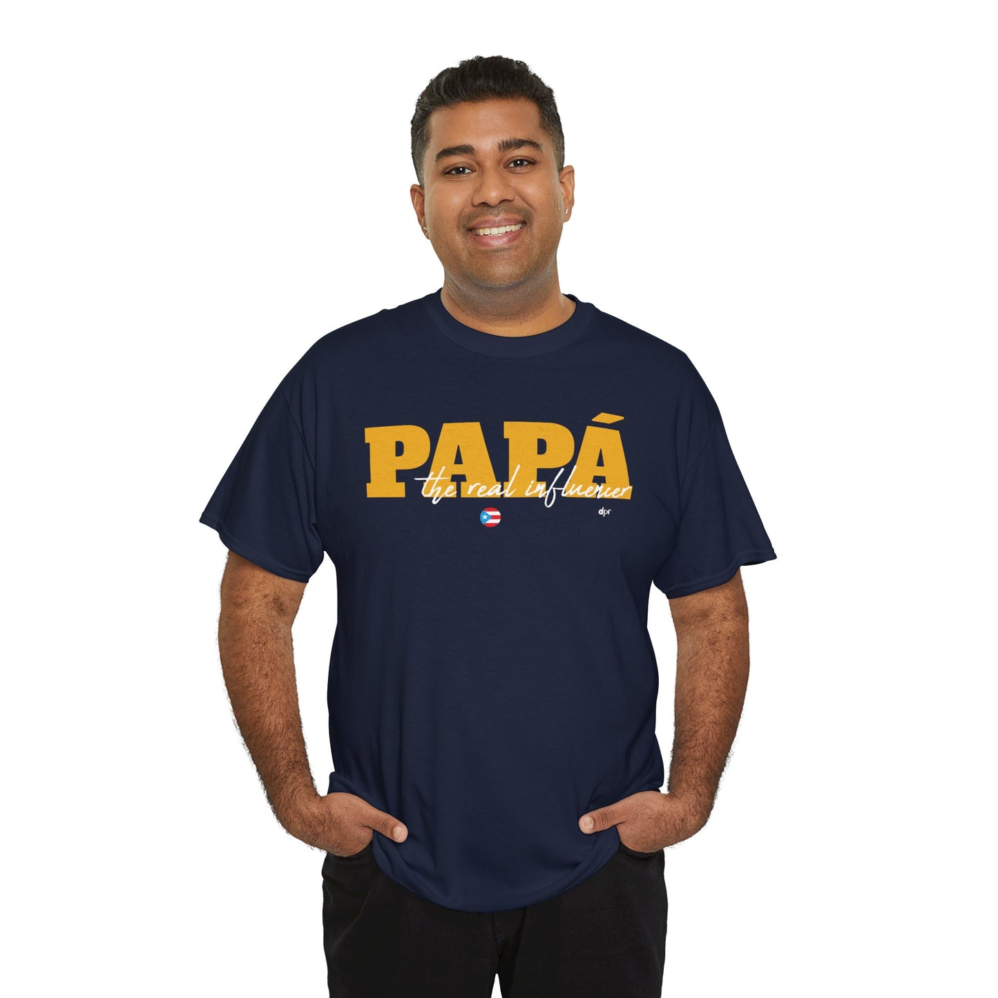 Papá The Real Influencer Yellow Heavy Cotton Tee
