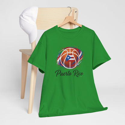 Puerto Rico Basketball Flag | Unisex Heavy Cotton T-Shirt