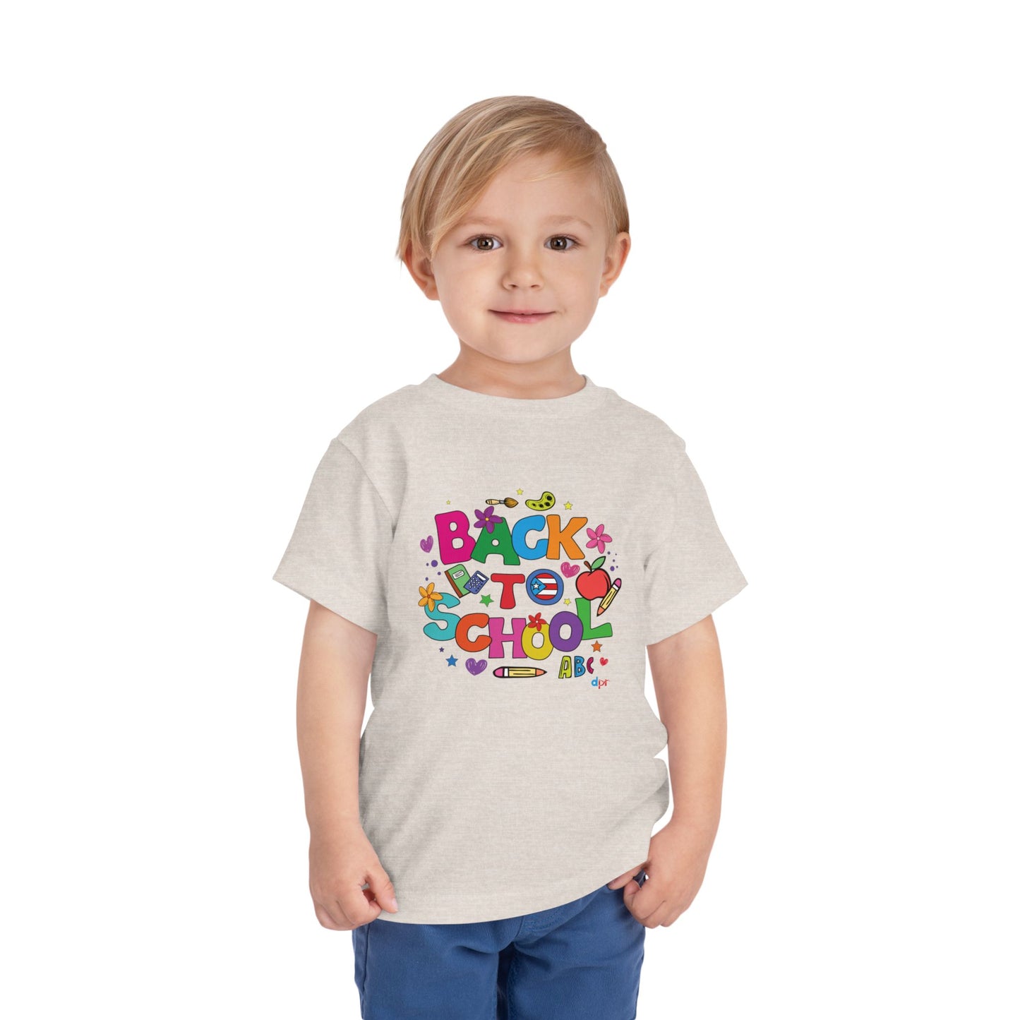 Back To School Boricua Girl Toddler Short Sleeve Tee