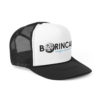 Borincano aunque naciera en la luna bandera Puerto Rican Pride Trucker Caps FREE SHIPPING