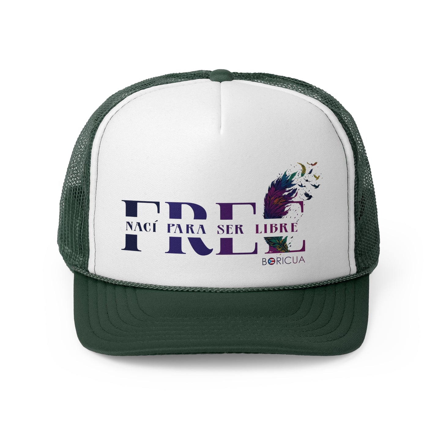 Free Nací para ser Libre Puerto Rican Pride Trucker Caps FREE SHIPPING