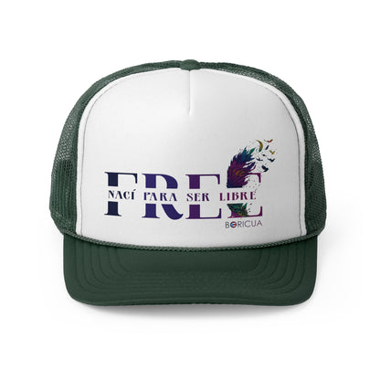 Free Nací para ser Libre Puerto Rican Pride Trucker Caps FREE SHIPPING