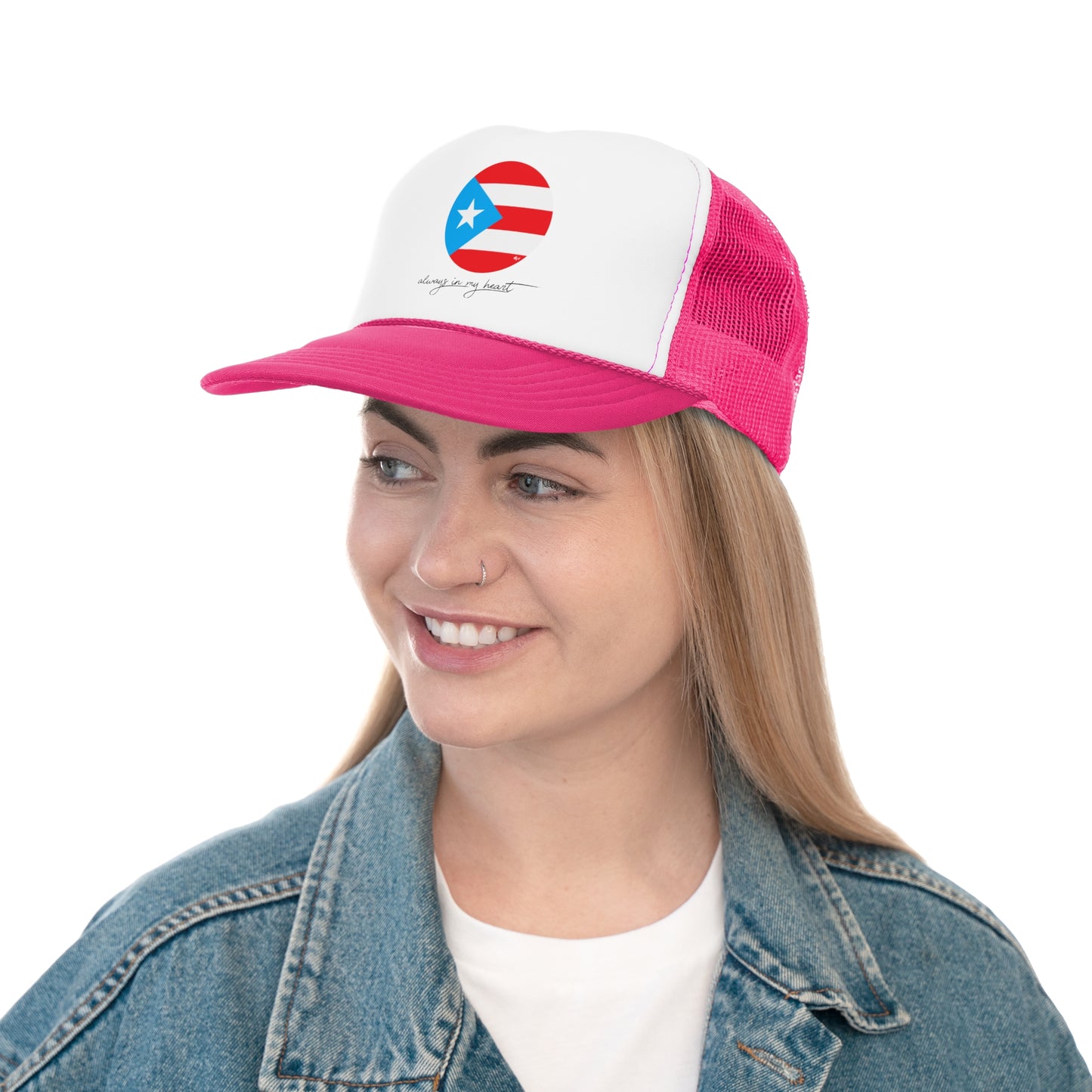 Always in my Heart Puerto Rican Pride Trucker Caps FREE SHIPPING