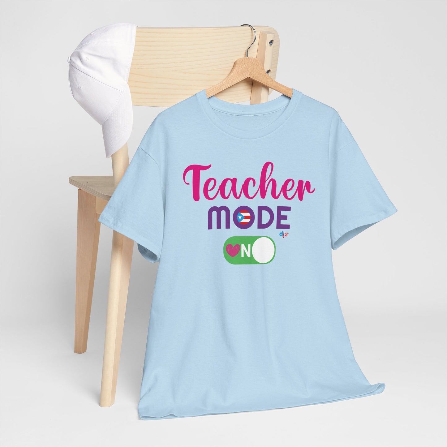 Teacher Mode ON - Back to School Boricua Teacher Heavy Cotton Tee