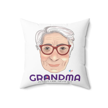 Abuela Boricua Always Here Never Left Spun Polyester Square Pillow