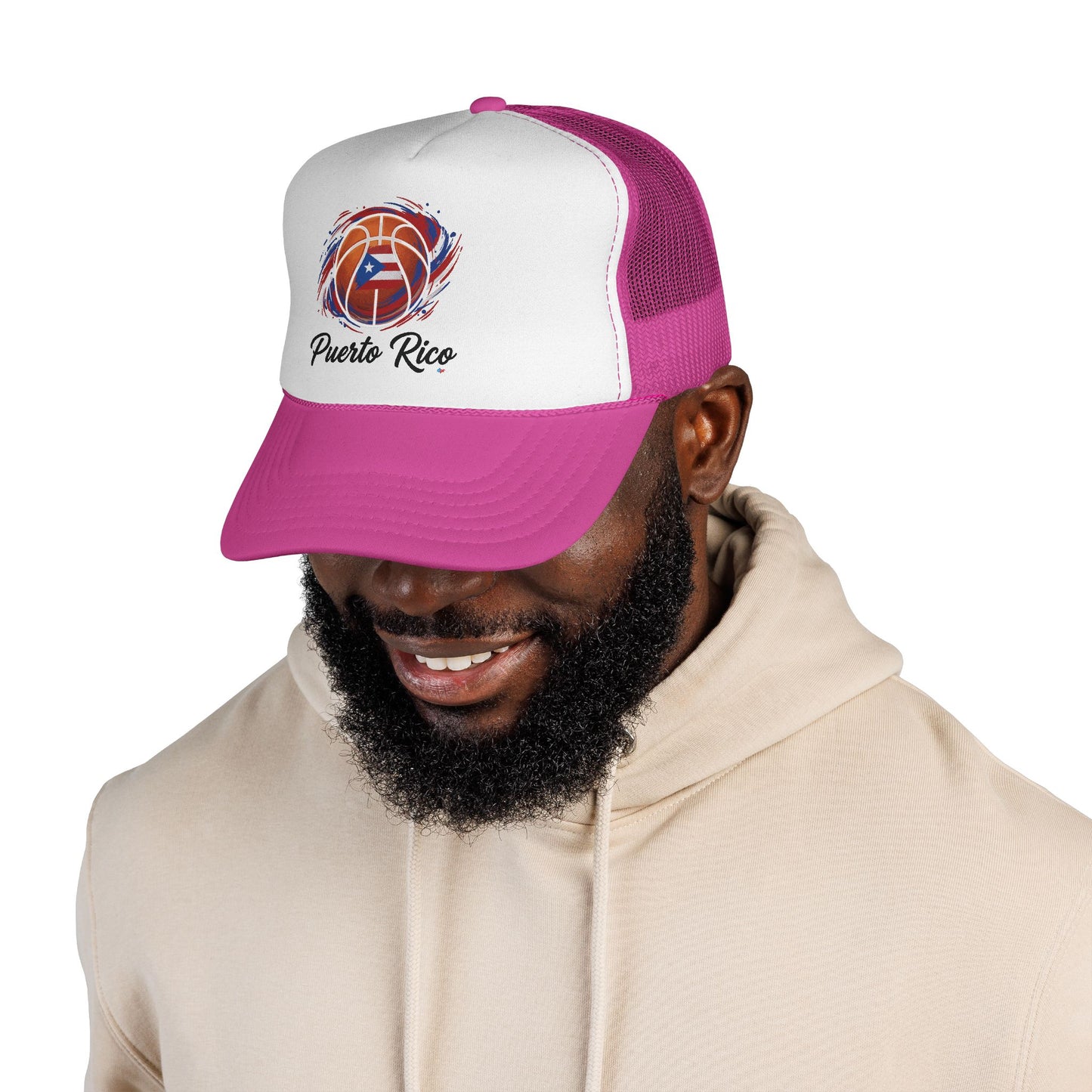 Puerto Rico Basketball Flag Trucker Caps FREE SHIPPING