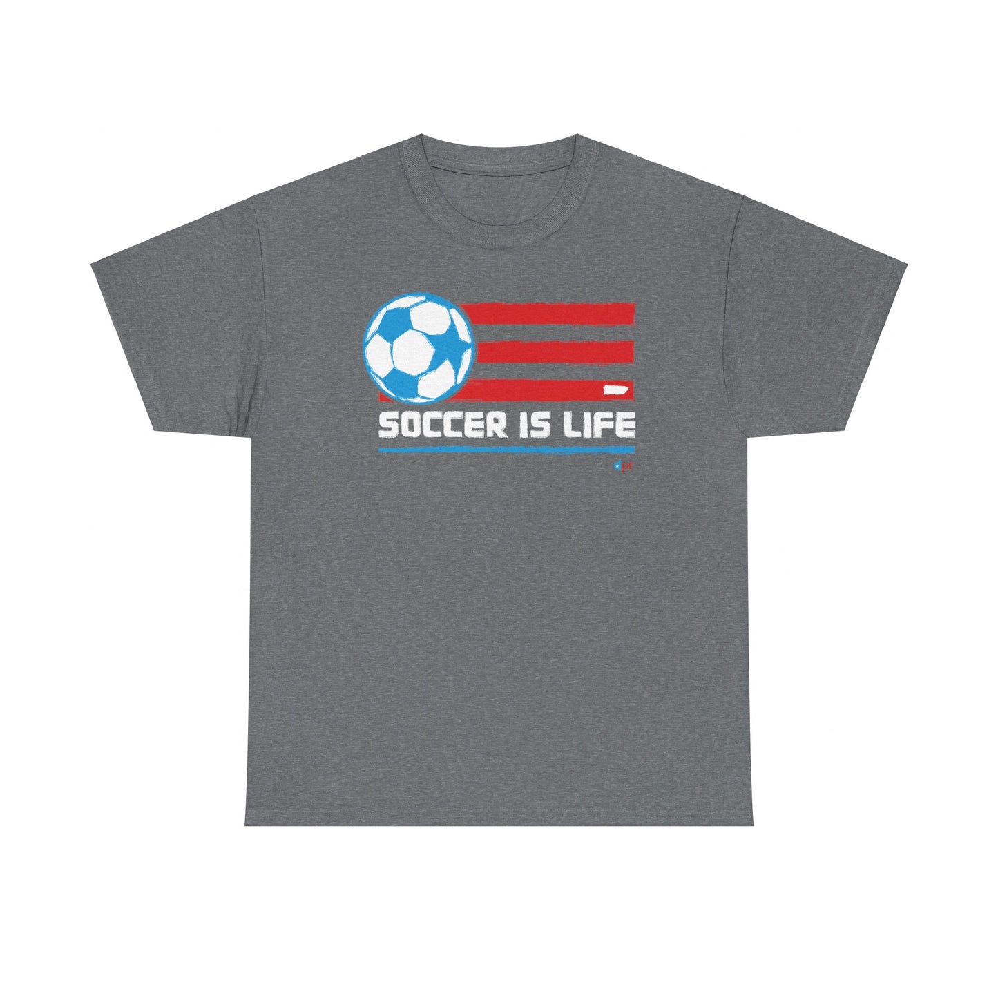 Soccer is Life Colors Unisex Heavy Cotton Tee