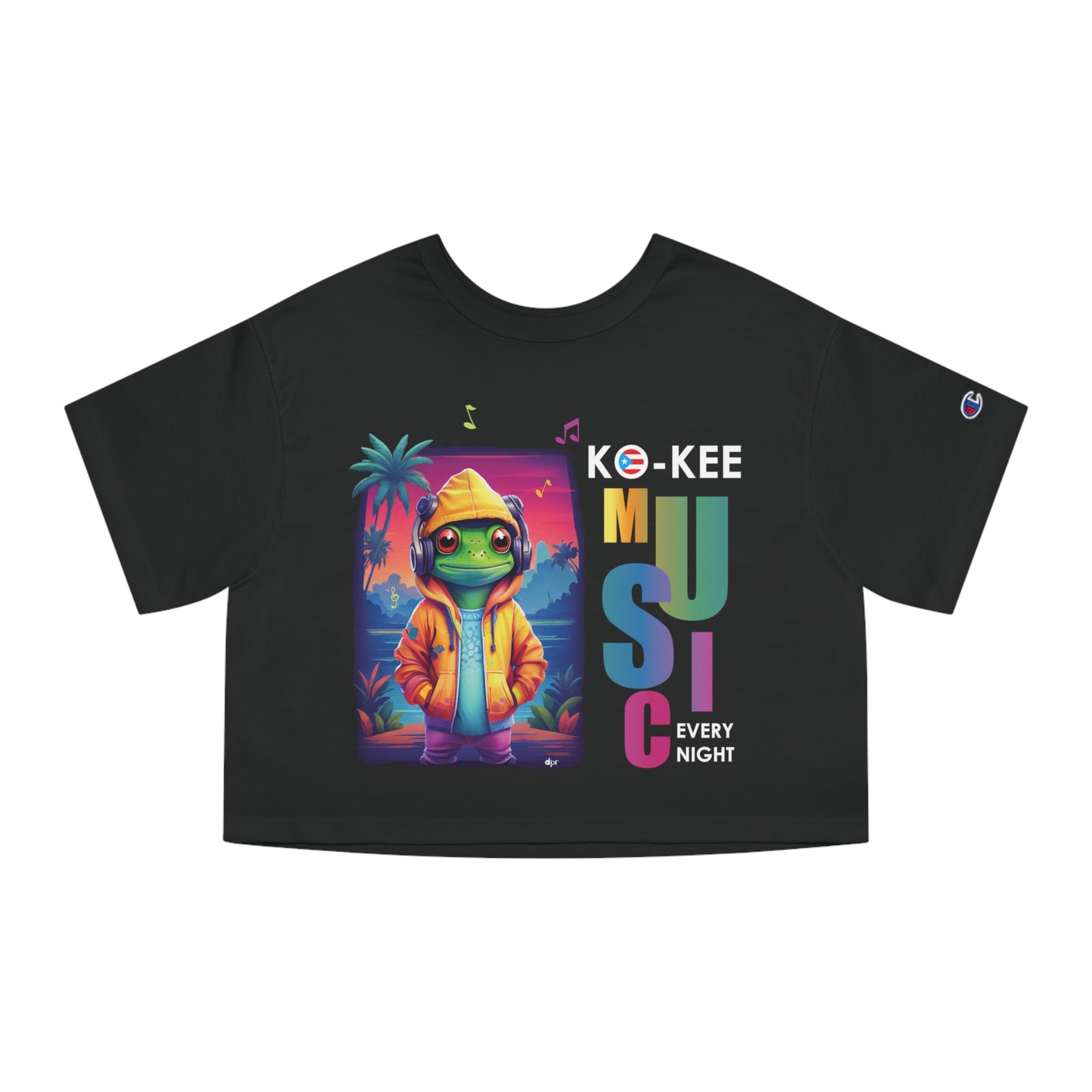Coqui I Play Music Every Night Flowy Cropped Tee
