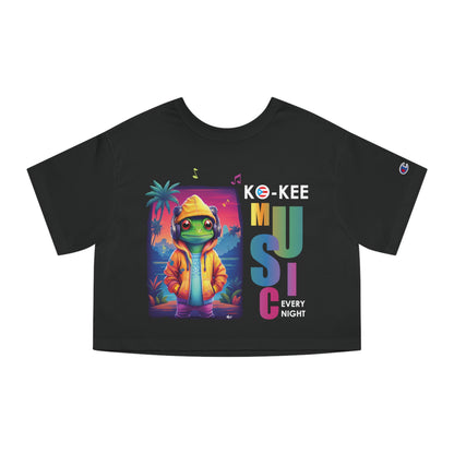 Coqui I Play Music Every Night Flowy Cropped Tee
