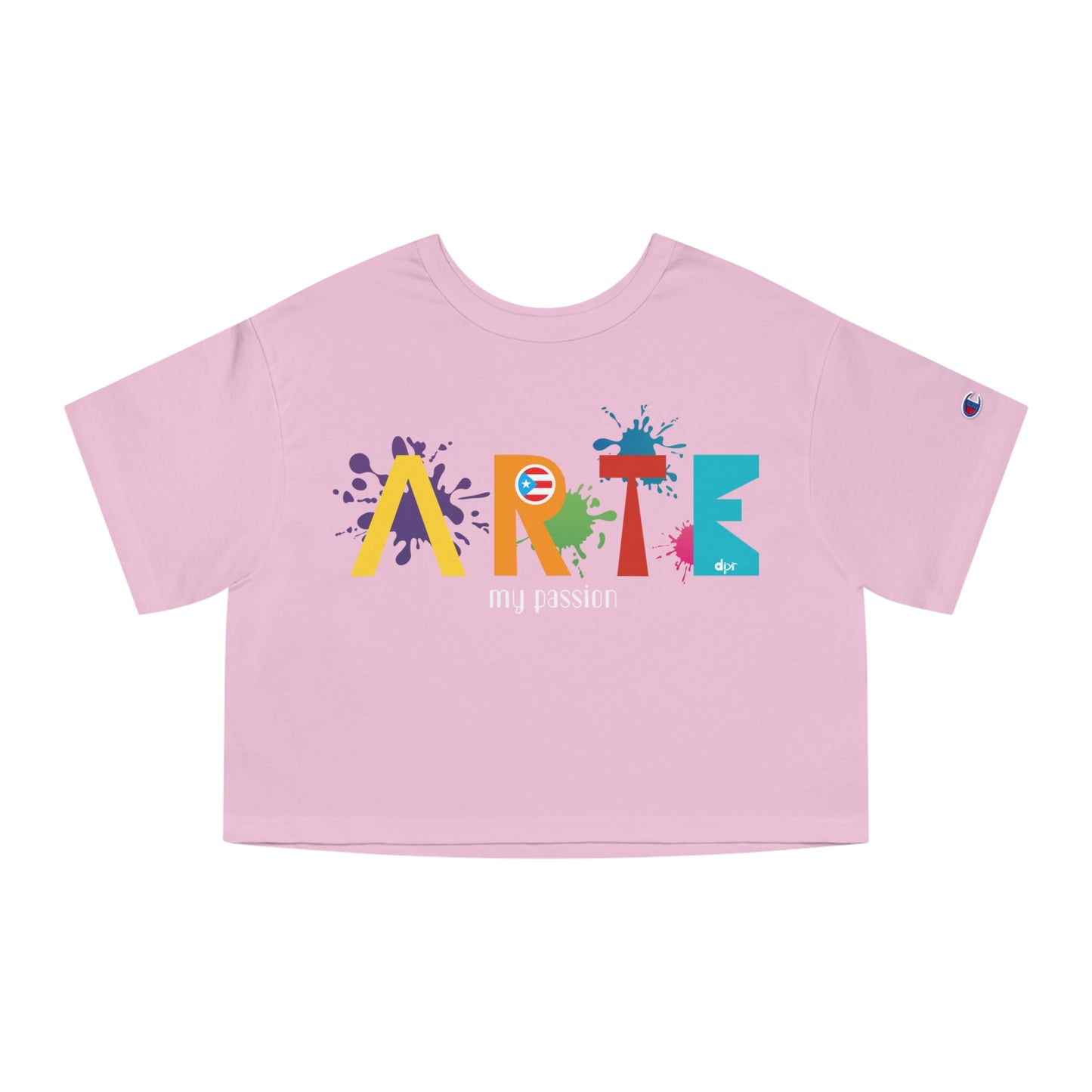 Arte My Passion Bandera Puerto Rico  Flowy Cropped Tee