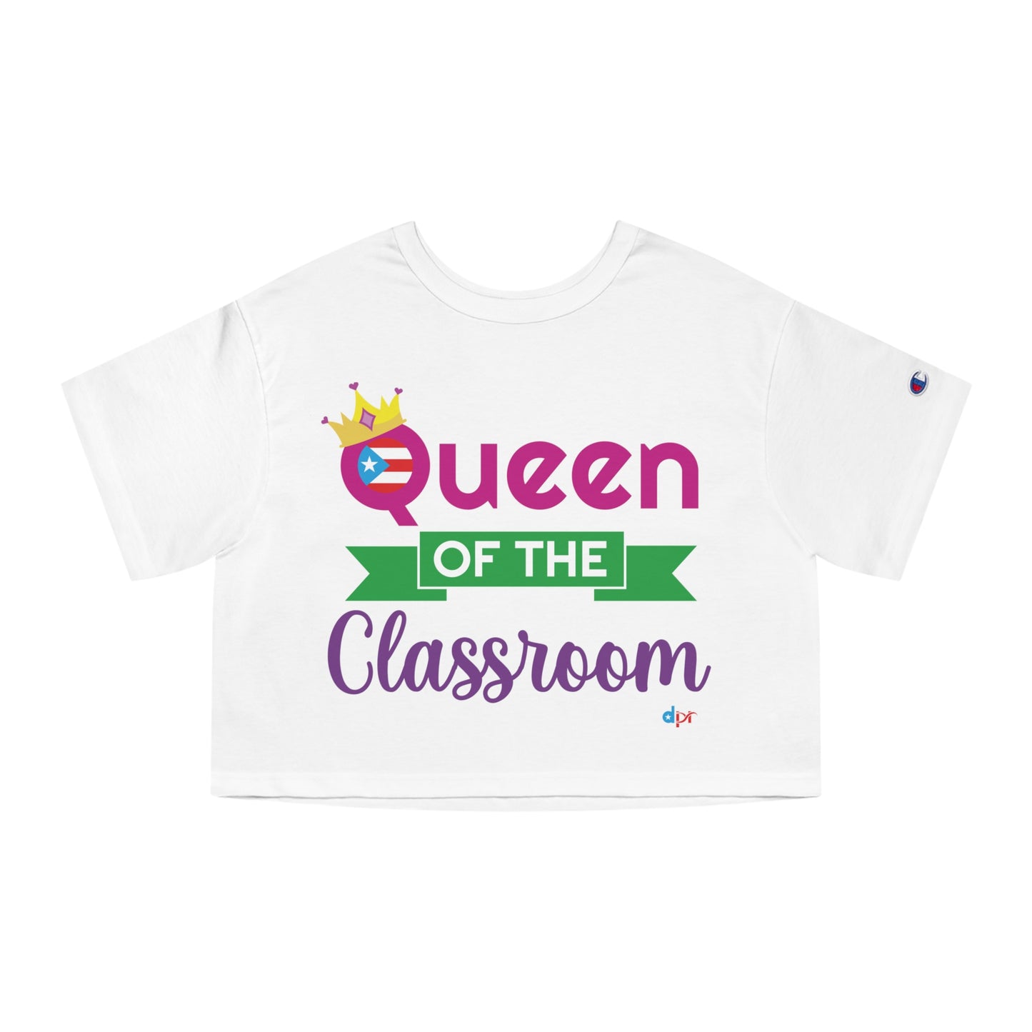 Queen of the Classroom - Back To School Boricua T Shirt Flowy Cropped Tee