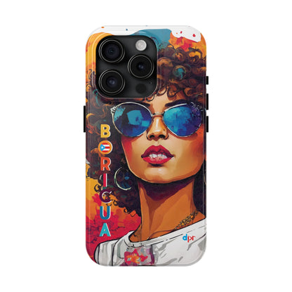 Boricua Girl Mosaico White Tough Phone Cases