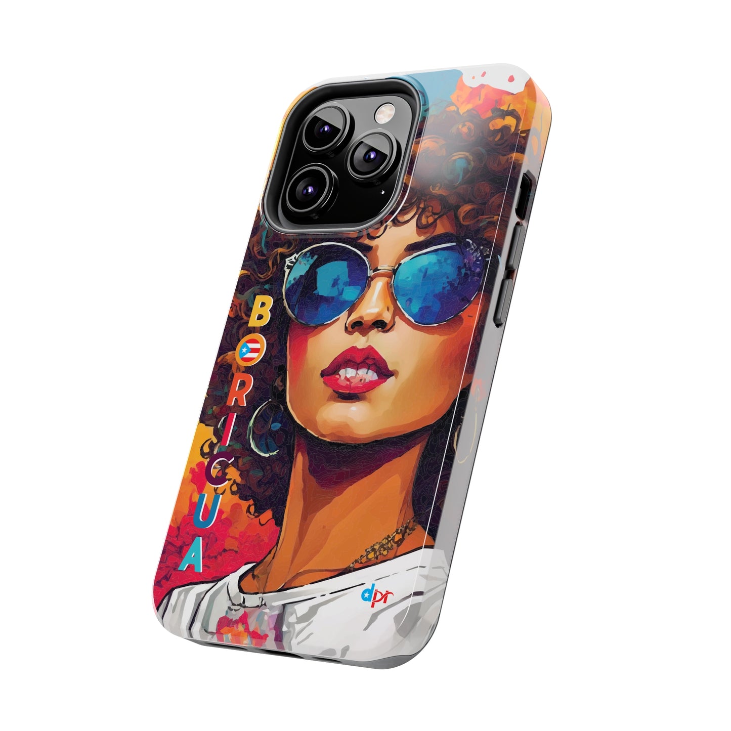 Boricua Girl Mosaico White Tough Phone Cases