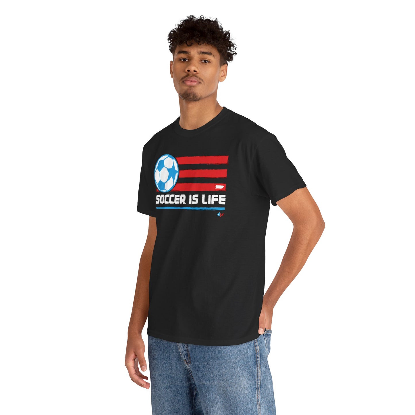 Soccer is Life Colors Unisex Heavy Cotton Tee