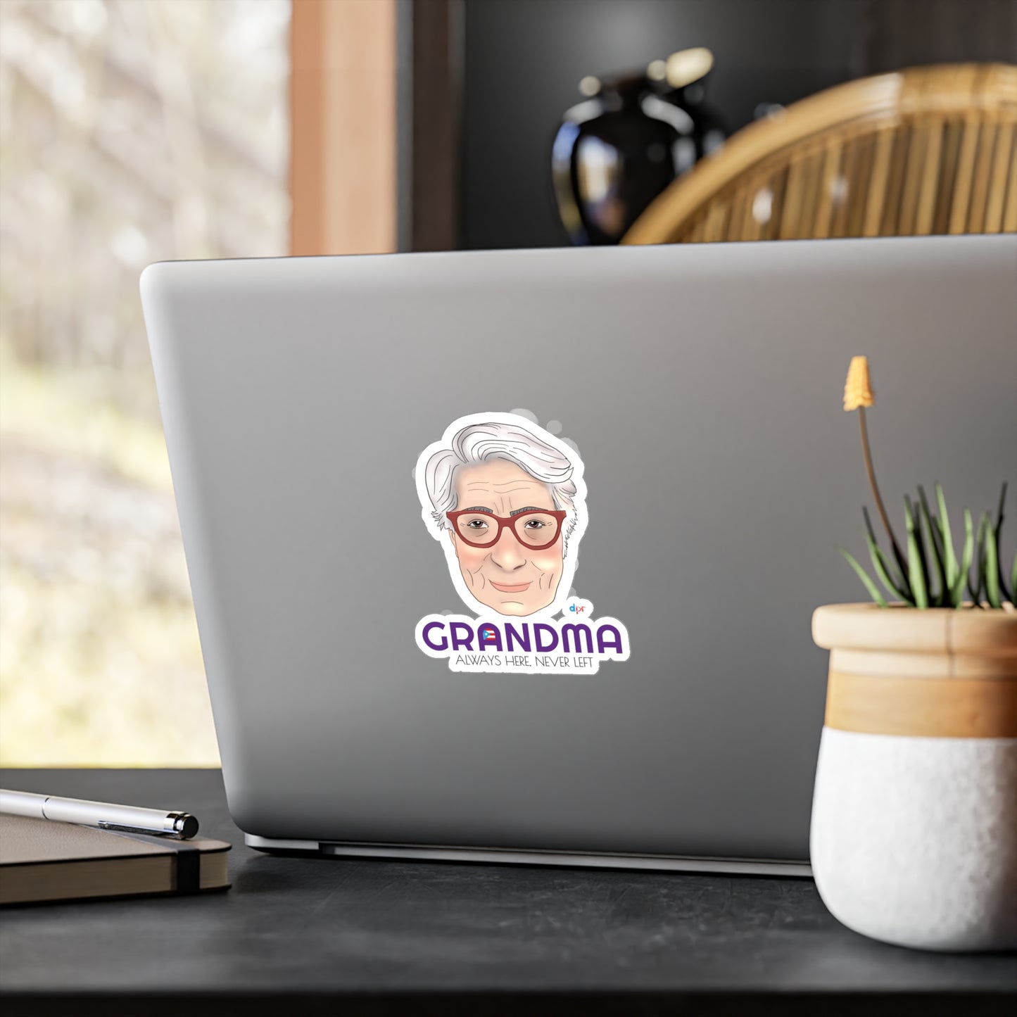 Abuela Boricua Always Here Never Left Kiss-Cut Vinyl Decals
