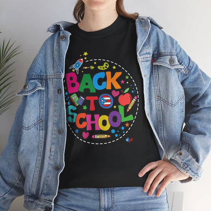 Back to School Boricua Student Heavy Cotton Tee