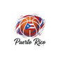 Puerto Rico Basketball Flag Waterproof Kiss-Cut Vinyl Decal