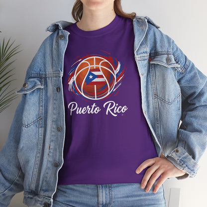 Puerto Rico Basketball Flag | Unisex Heavy Cotton T-Shirt