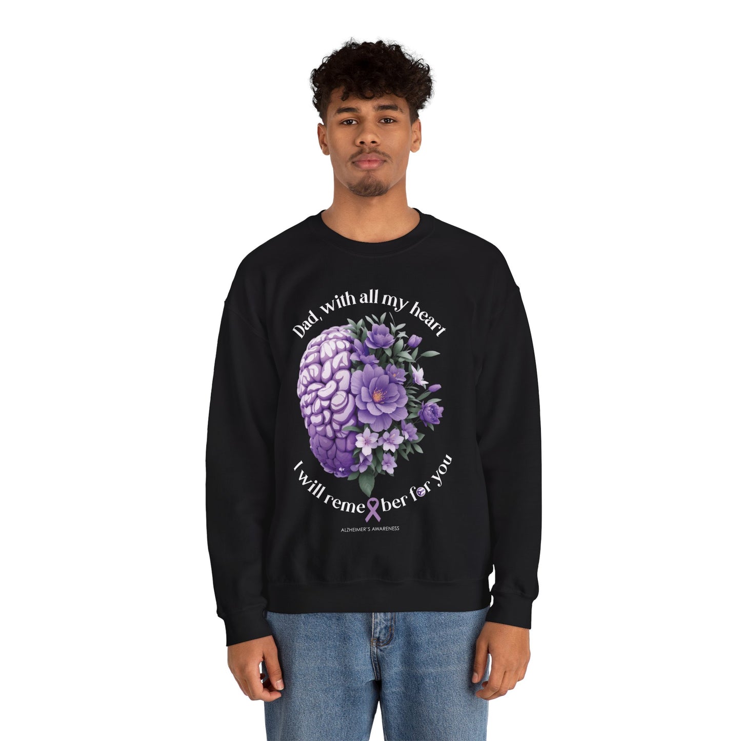 DAD I Will Remember for You Heavy Blend™ Crewneck Sweaters