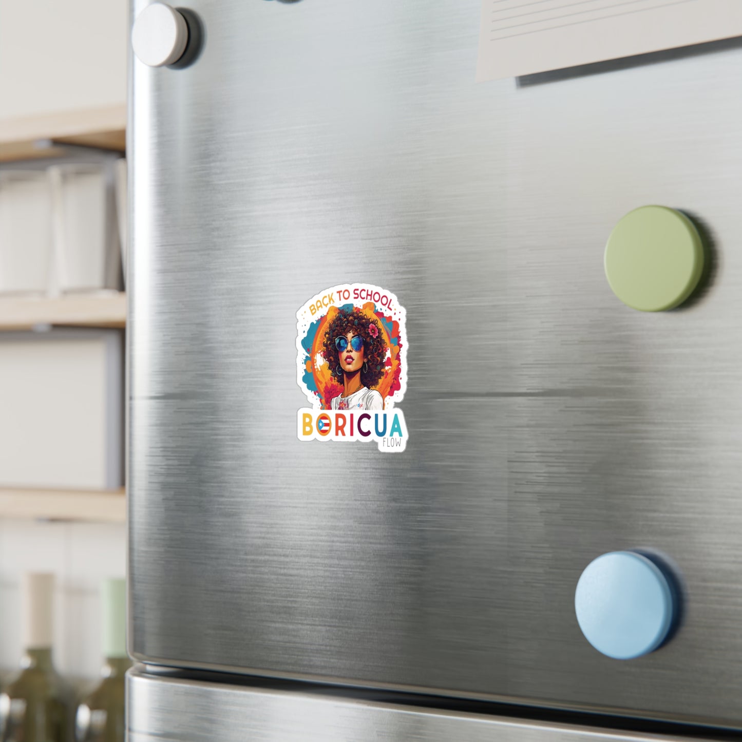 Back to School Boricua Girl Flow Kiss-Cut Vinyl Decals