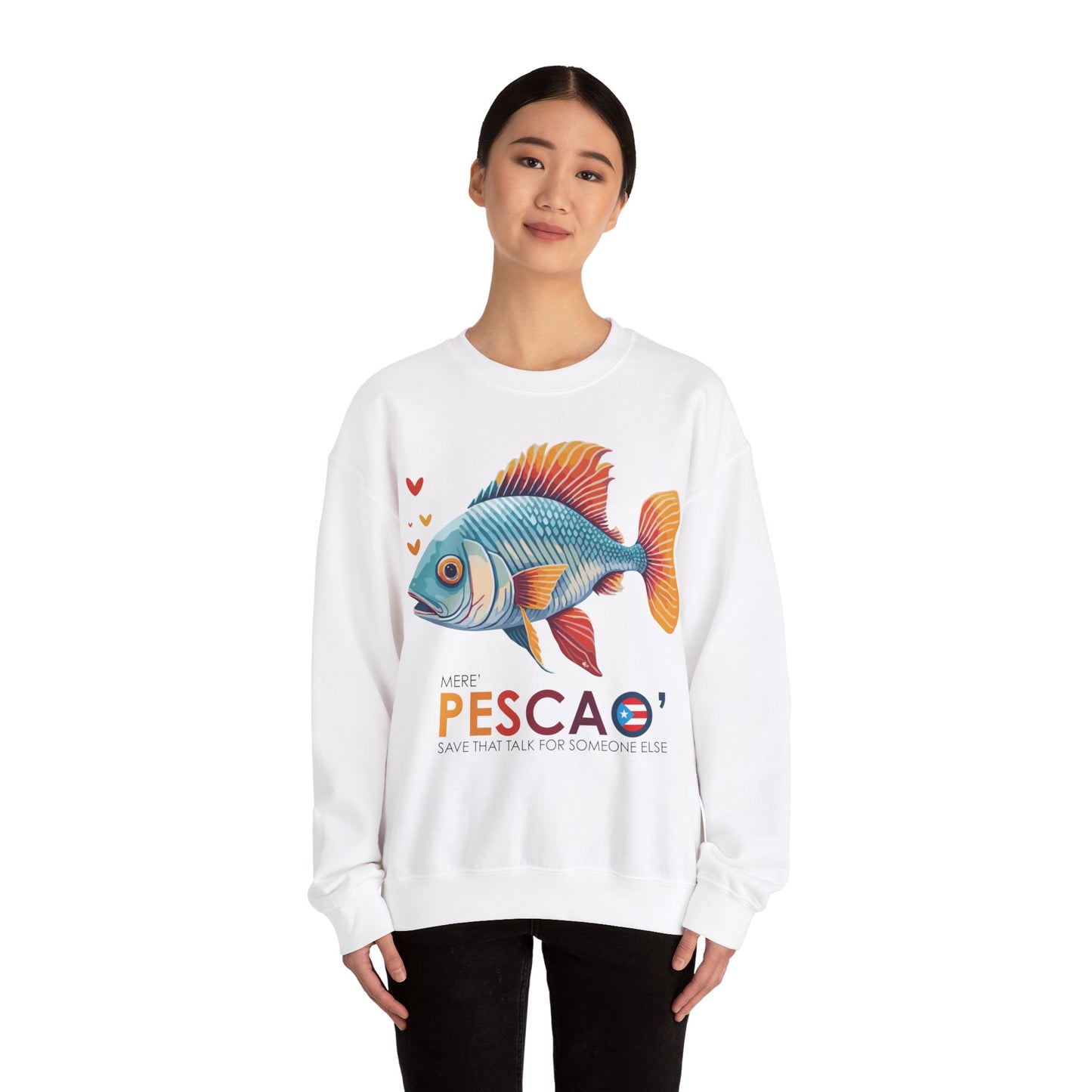 Mere' Pescao Save that Talk Unisex Heavy Blend™ Crewneck Sweaters