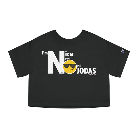 I'm Nice pero NO JODAS Flowy Cropped Tee