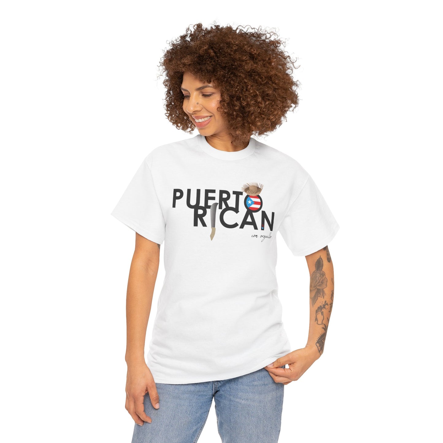 Puerto Rican con Orgullo 2 Unisex Heavy Cotton Tee