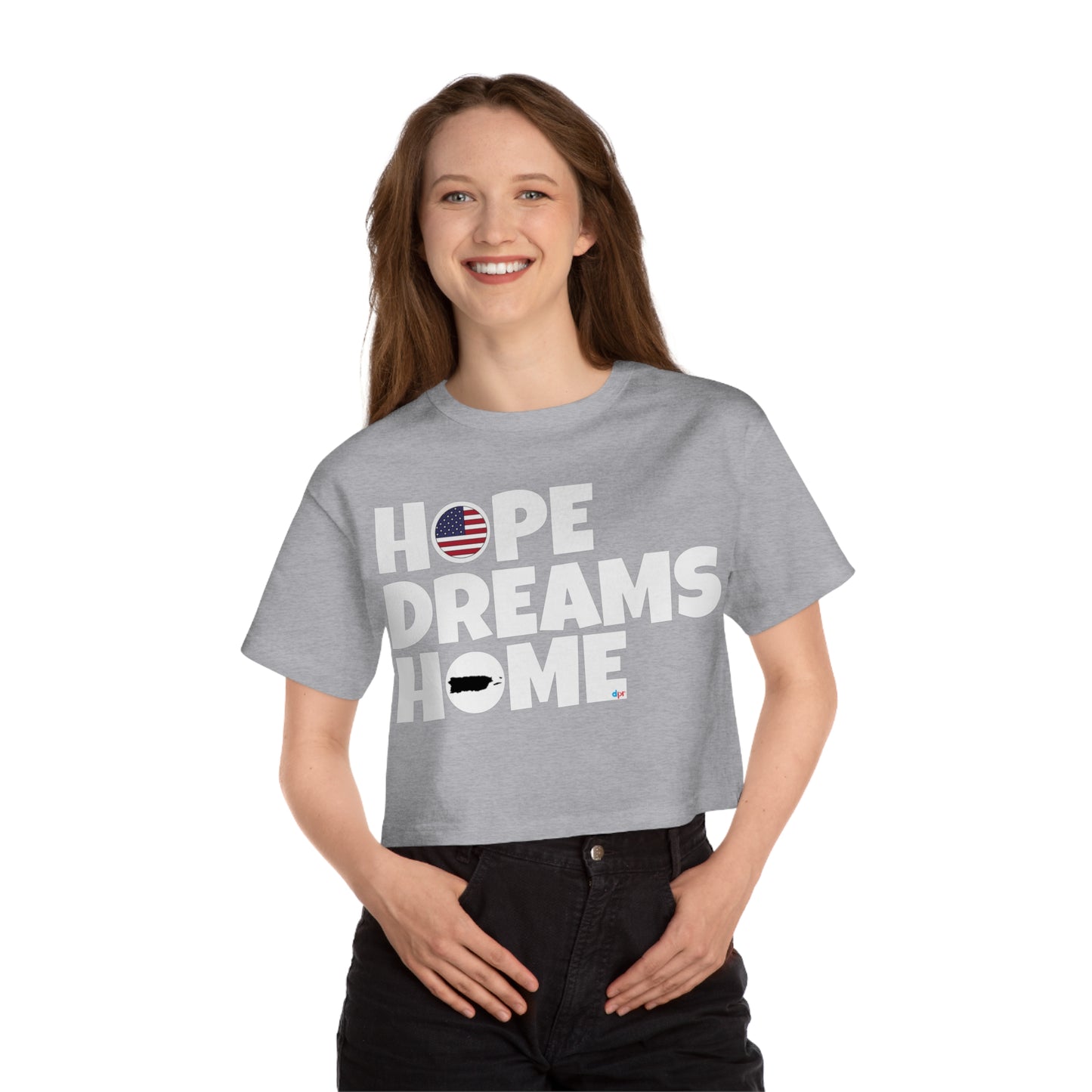 HOPE DREAMS HOME Puerto Rico Flowy Cropped Tee