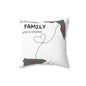 The Love Between Family Knows No Distance Florida Spun Polyester Square Pillow