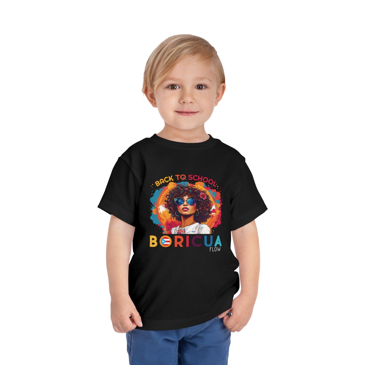 Back to School Boricua Girl Flow Toddler Short Sleeve Tee