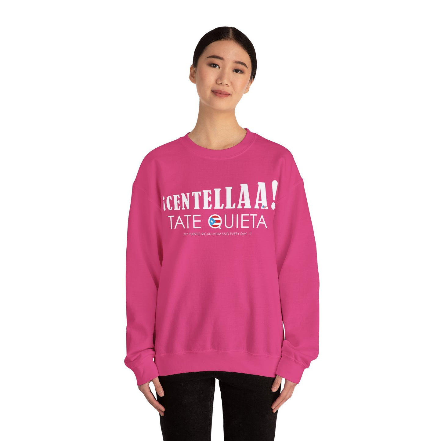 CENTELLA! Puerto Rican Mom WOMAN Heavy Blend™ Crewneck Sweaters